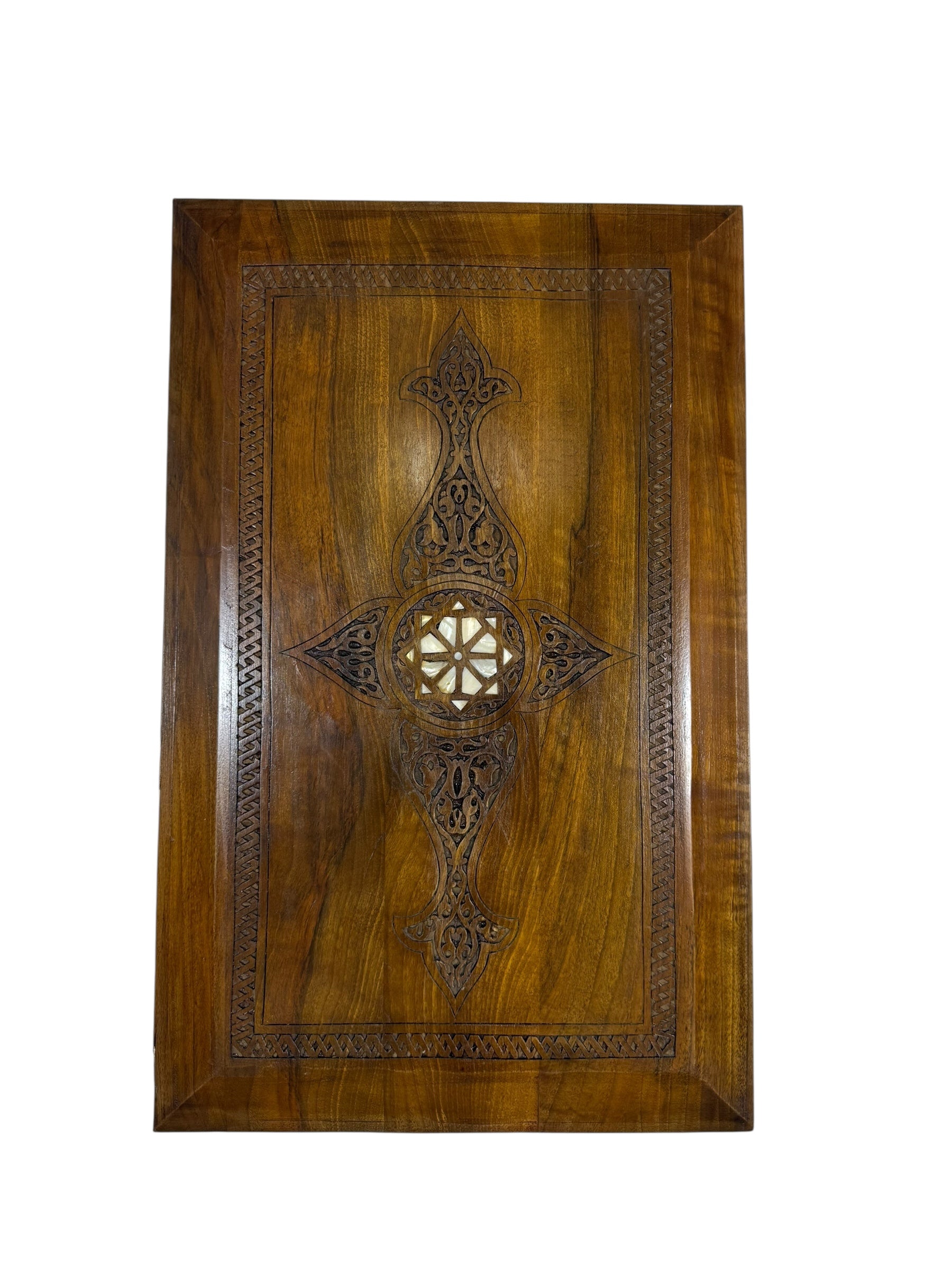 Antique Ottoman Levantine Wall Panel – Hand-Carved with Inlay