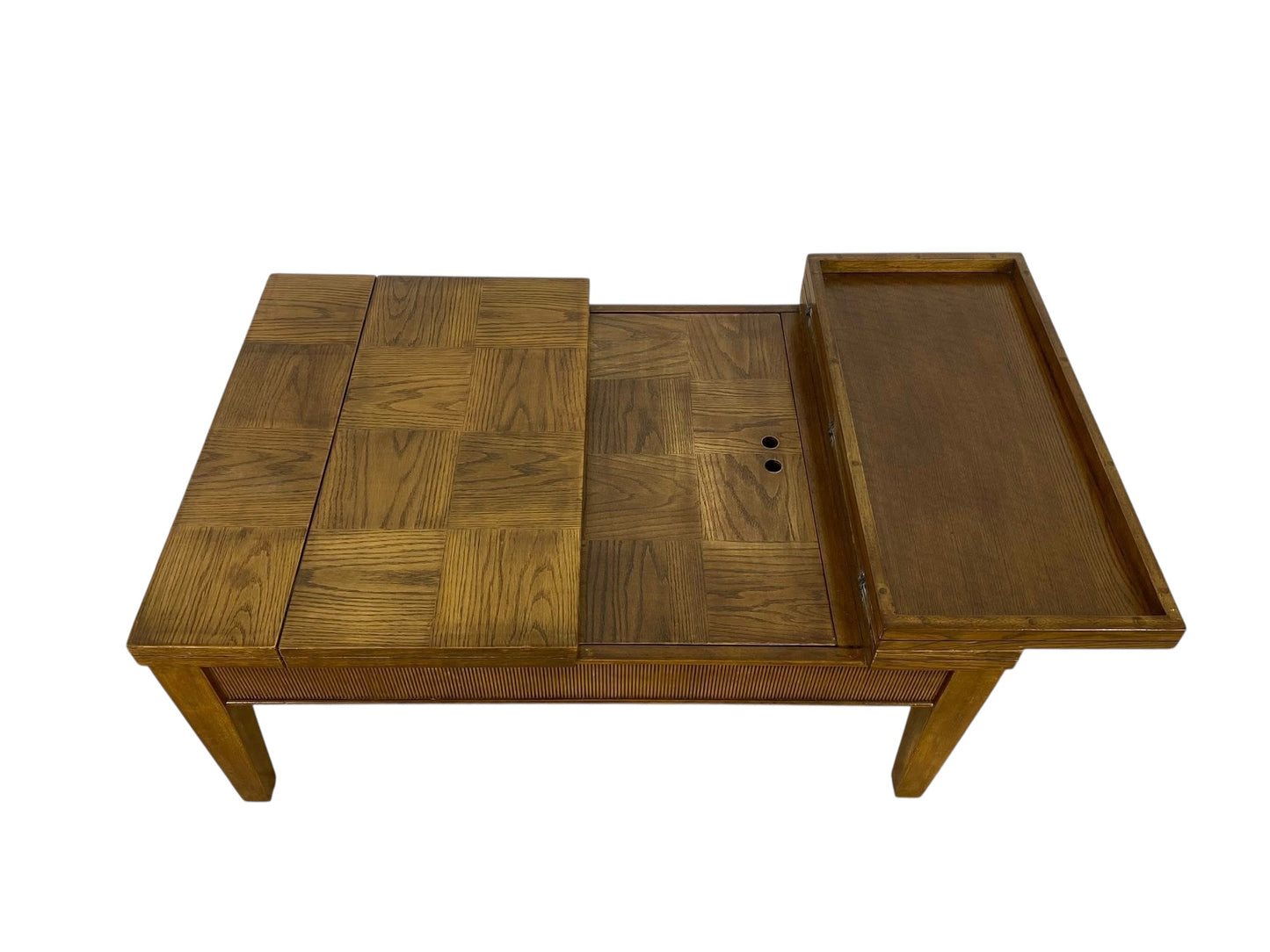 Extremely Rare French Antique Game/Coffee Table – Handcrafted Solid Oak