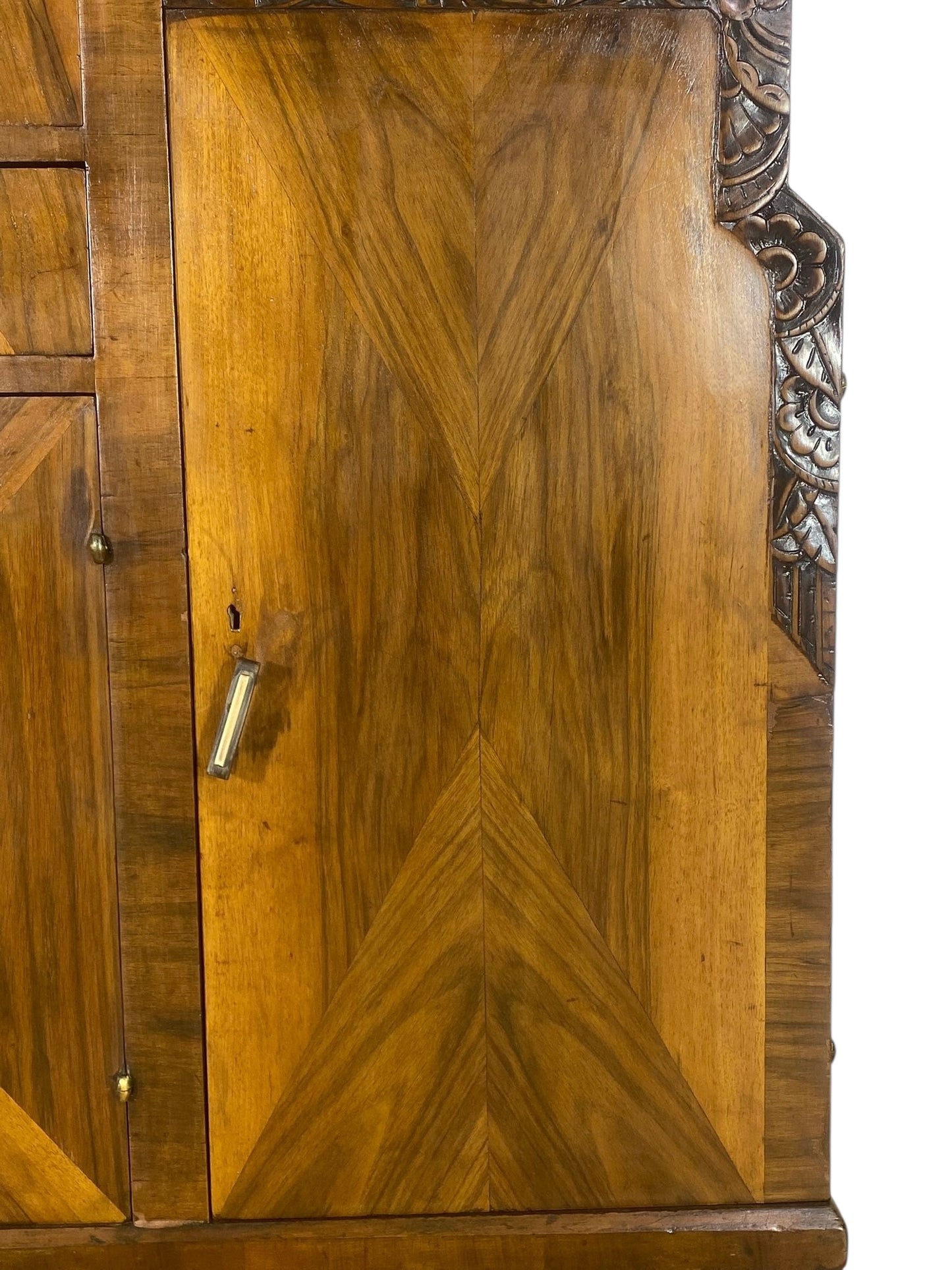 Rare Antique English Mahogany Buffet with Mirror – Two Separate Pieces