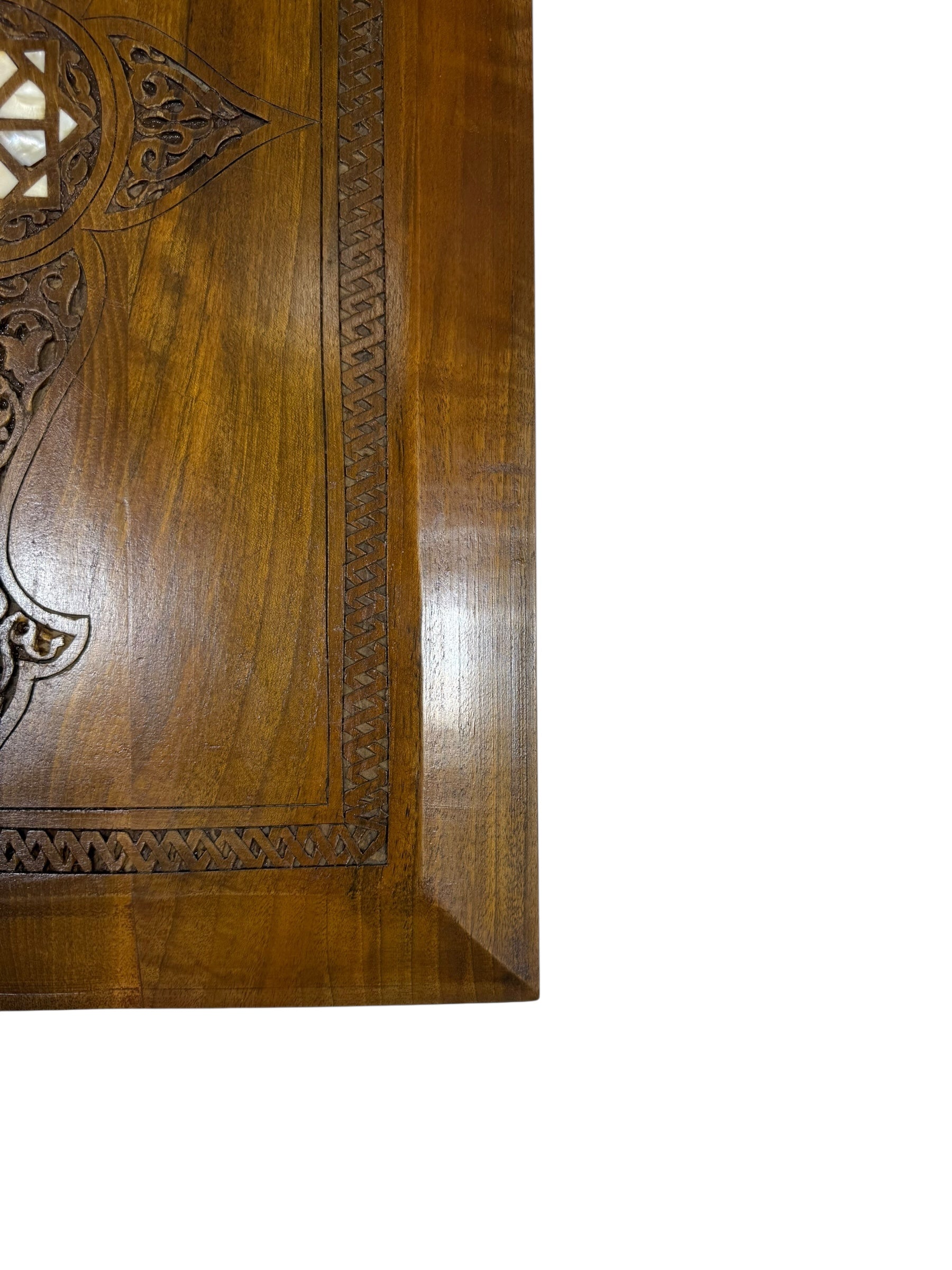 Antique Ottoman Levantine Wall Panel – Hand-Carved with Inlay