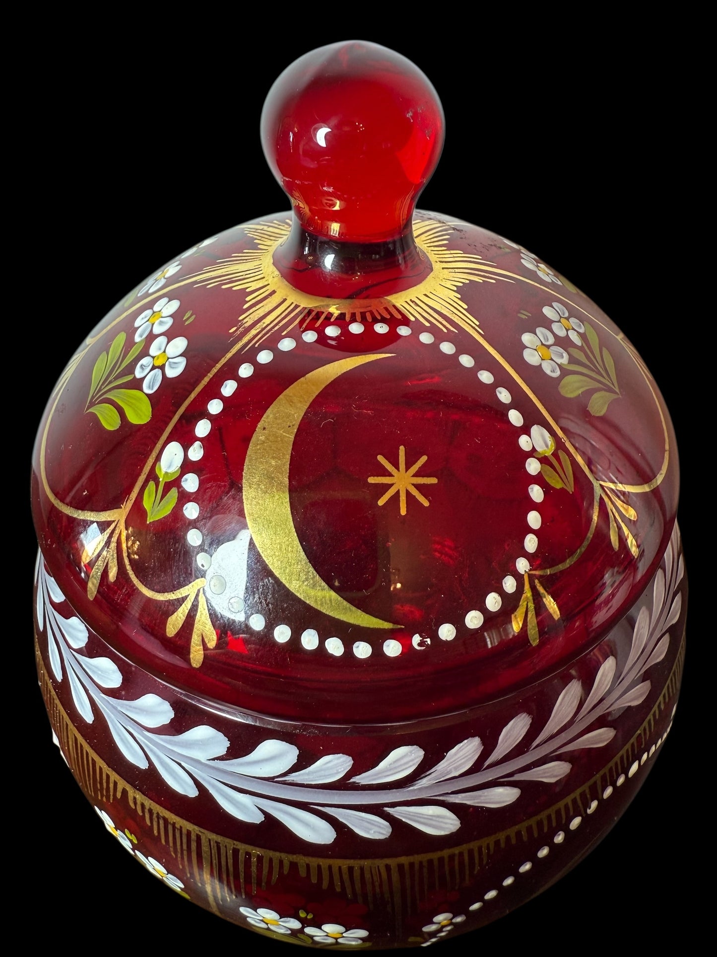 Antique Turkish Bohemian Crystal Bonbonniere – Sultan Selim III Era (1789)