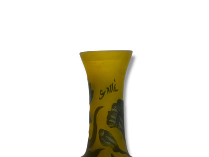 Antique Roman Galle-Style Handcrafted Glass Vase