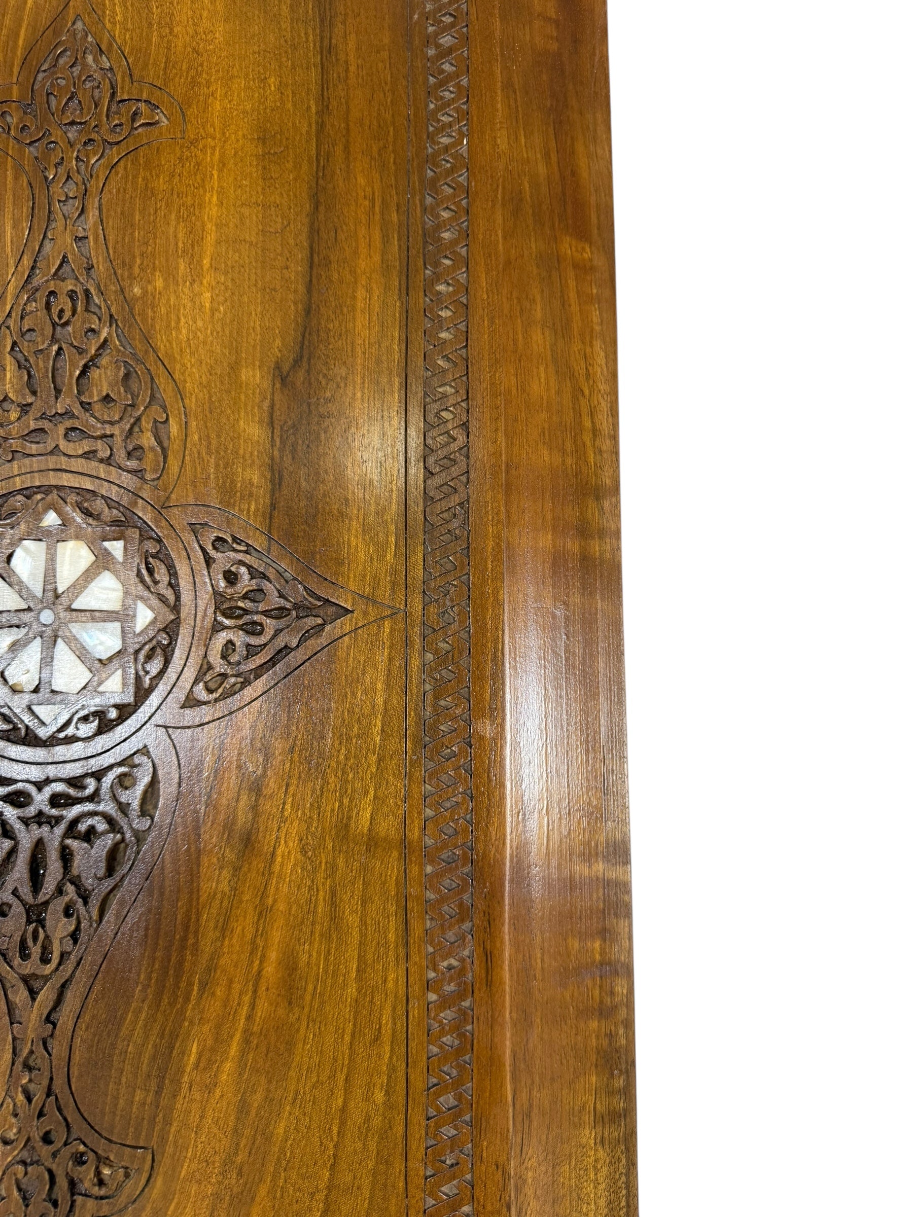 Antique Ottoman Levantine Wall Panel – Hand-Carved with Inlay