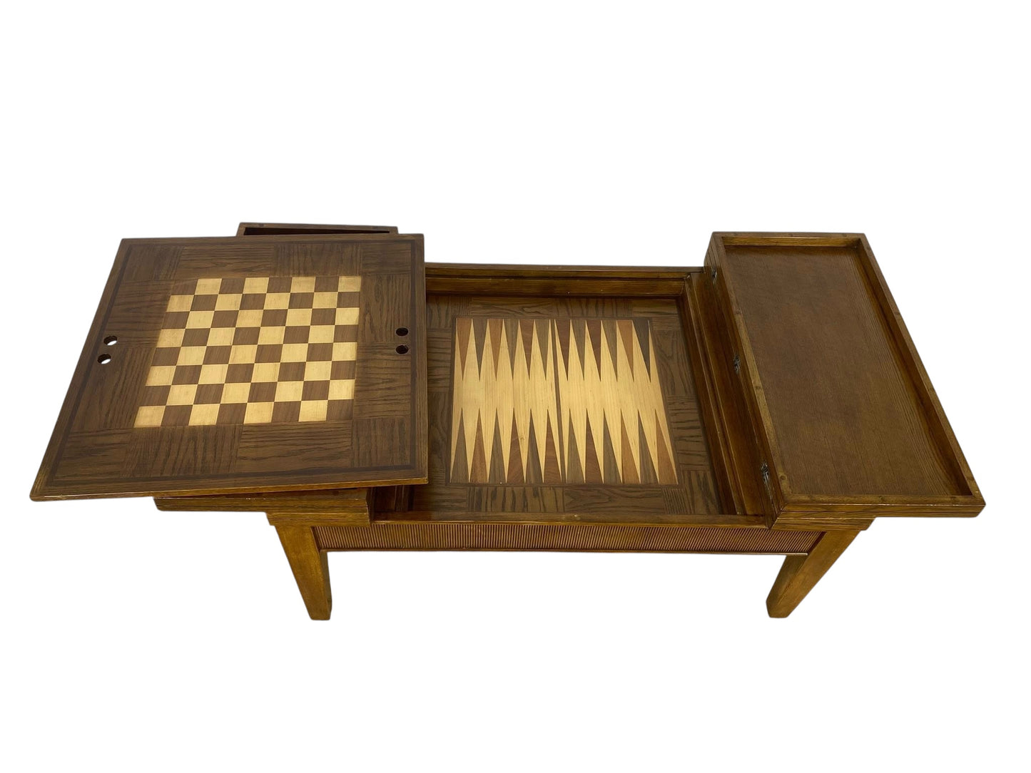 Extremely Rare French Antique Game/Coffee Table – Handcrafted Solid Oak