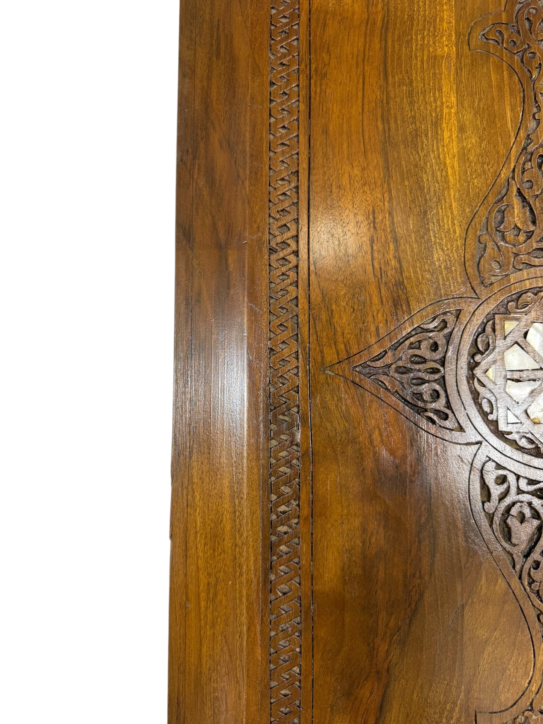 Antique Ottoman Levantine Wall Panel – Hand-Carved with Inlay