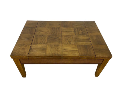 Extremely Rare French Antique Game/Coffee Table – Handcrafted Solid Oak