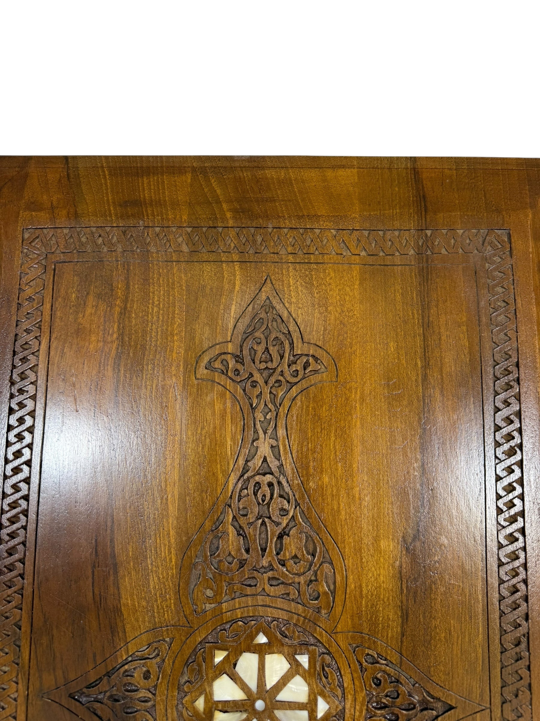 Antique Ottoman Levantine Wall Panel – Hand-Carved with Inlay