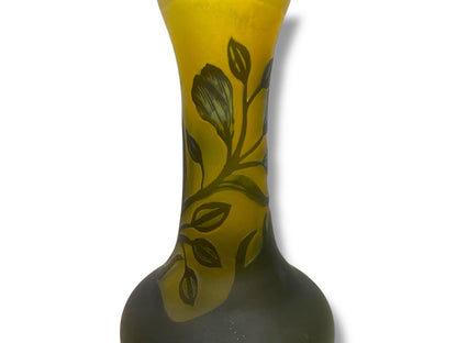 Antique Roman Galle-Style Handcrafted Glass Vase