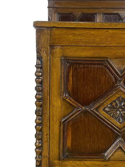 Original Antique English Bed – Hand-Carved Oak