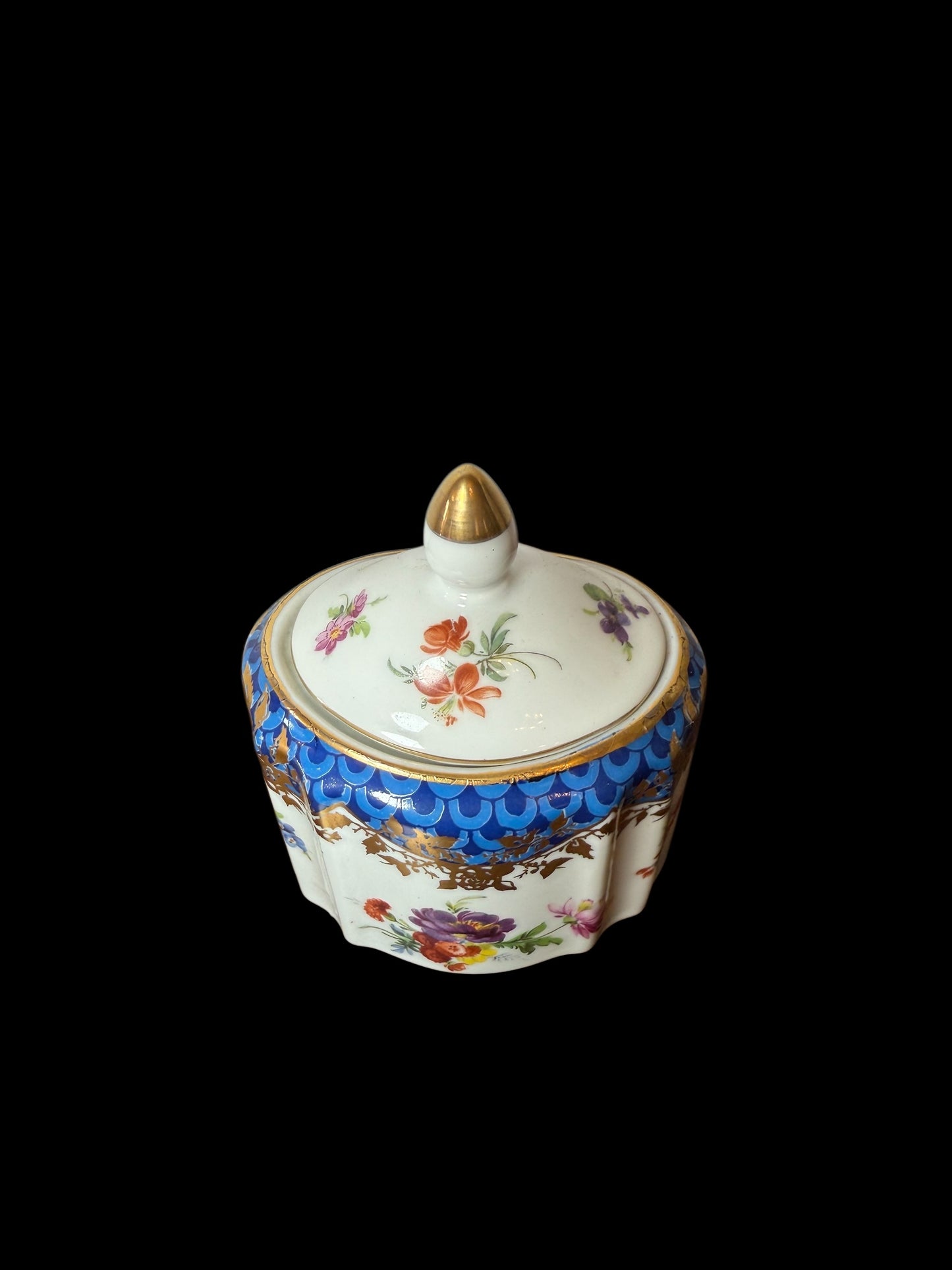 Minton / Dresden / Japan Flowers Tea Espresso Coffee Pot Cream Sugar Set