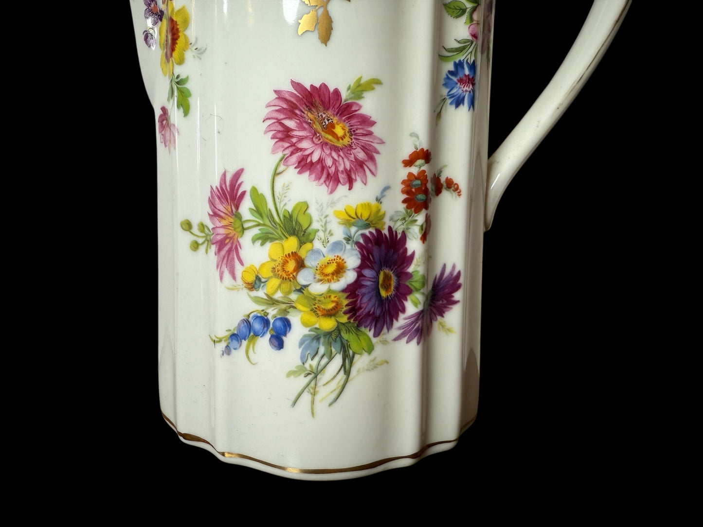 Minton / Dresden / Japan Flowers Tea Espresso Coffee Pot Cream Sugar Set