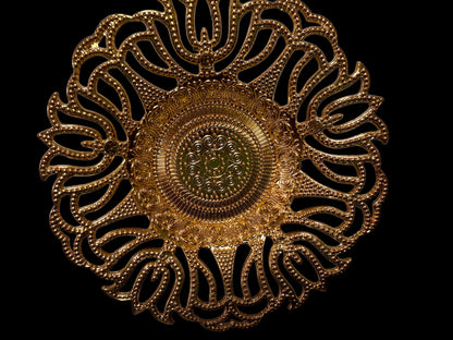 Turkish Serving Tray – Gazi Brand, Hand-Engraved Semi-Bronze