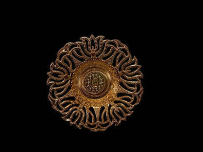 Turkish Serving Tray – Gazi Brand, Hand-Engraved Semi-Bronze