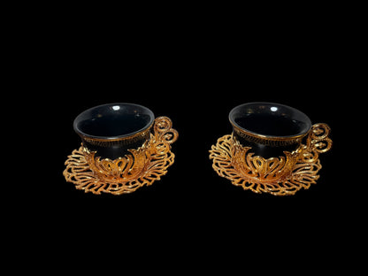 Turkish Serving Tray – Gazi Brand, Hand-Engraved Semi-Bronze