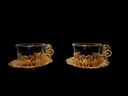 Turkish Serving Tray – Gazi Brand, Hand-Engraved Semi-Bronze