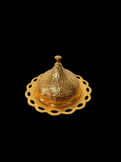 Turkish Serving Set – AGR Brand, Hand-Engraved Semi-Bronze