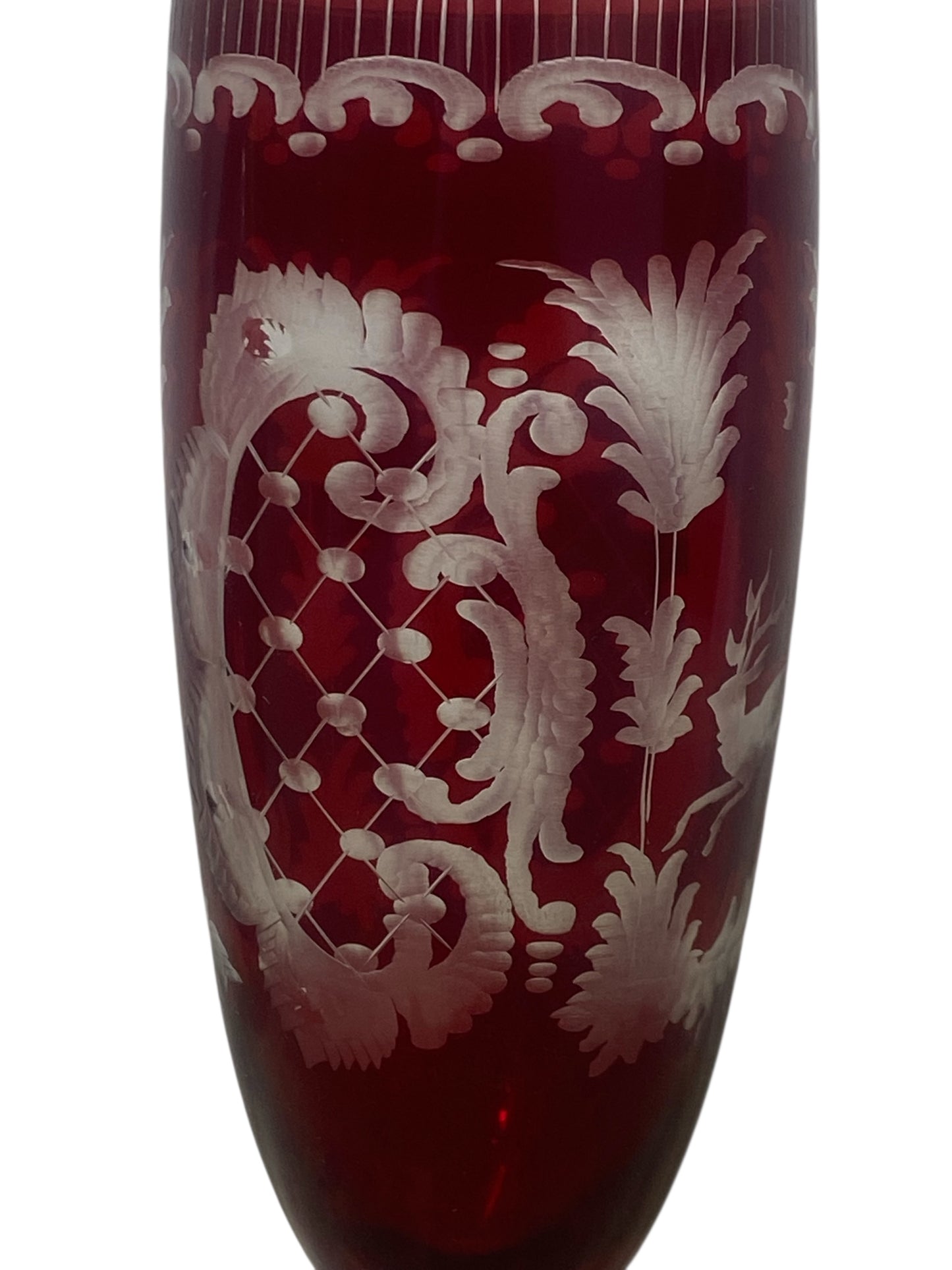 Authentic Vintage Egermann Bohemian Crystal Carafe Set – Rare 5-Piece Hand-Engraved Collection