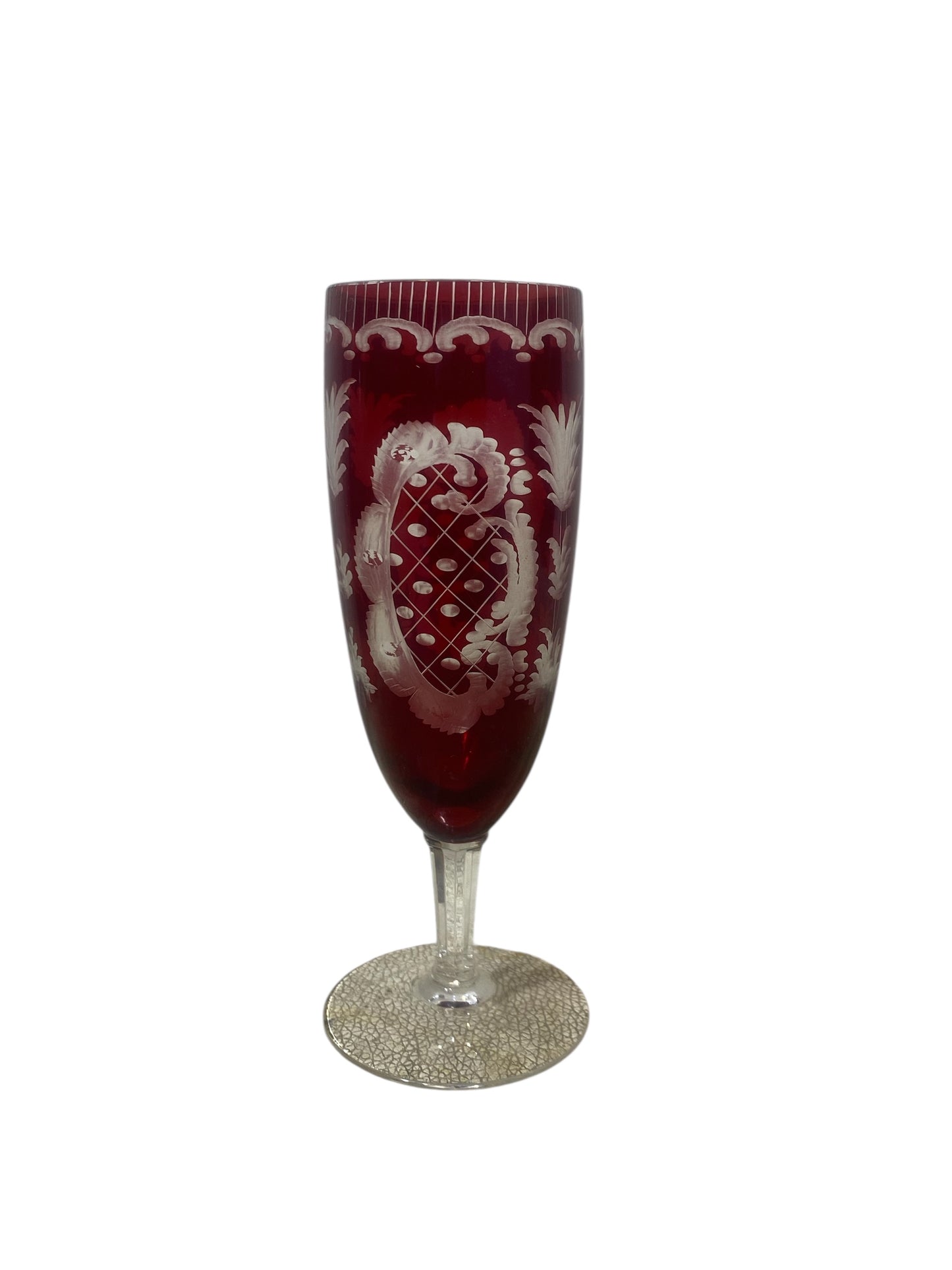 Authentic Vintage Egermann Bohemian Crystal Carafe Set – Rare 5-Piece Hand-Engraved Collection