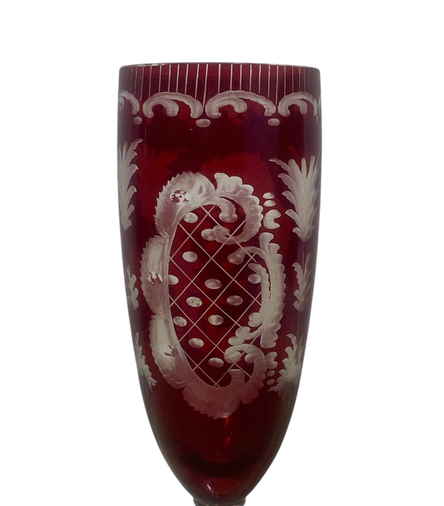 Authentic Vintage Egermann Bohemian Crystal Carafe Set – Rare 5-Piece Hand-Engraved Collection