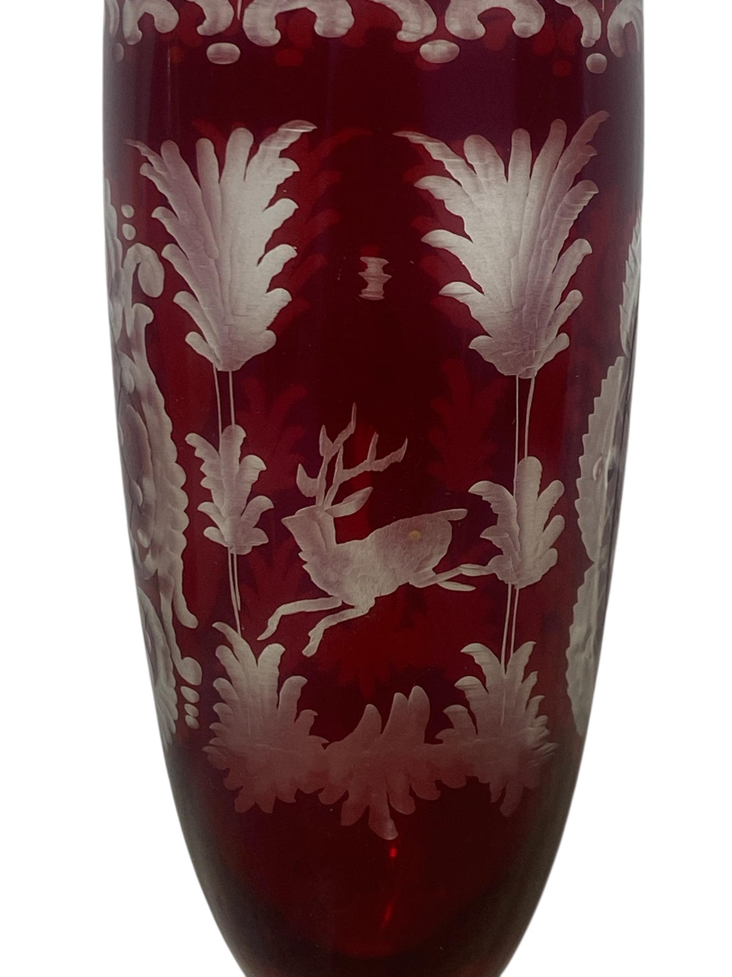 Authentic Vintage Egermann Bohemian Crystal Carafe Set – Rare 5-Piece Hand-Engraved Collection