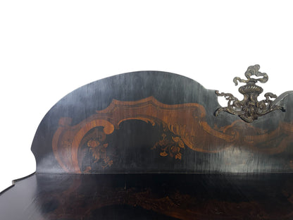 Rare 19th-Century French Console Table • Fine Marquetry & Hand-Chiseled Bronze Mounts