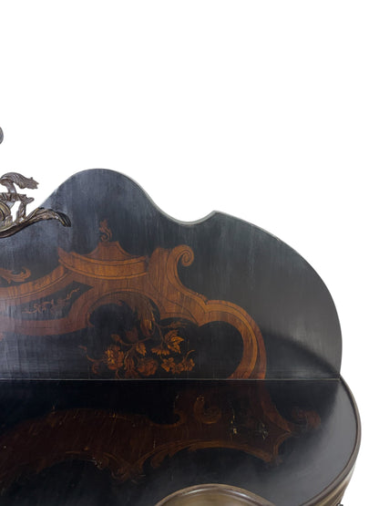 Rare 19th-Century French Console Table • Fine Marquetry & Hand-Chiseled Bronze Mounts