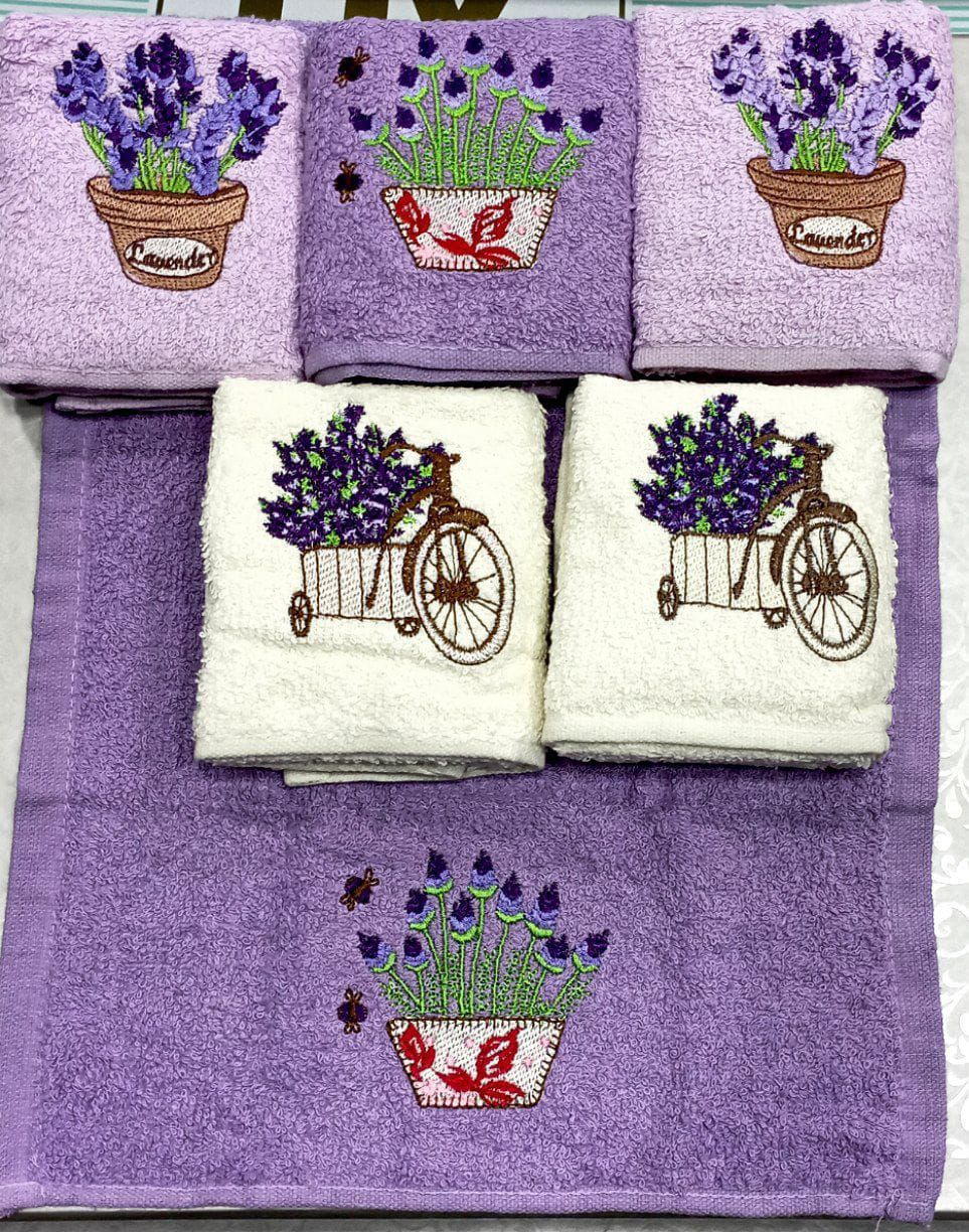 Set of 6 Turkish Cotton Kitchen Towels