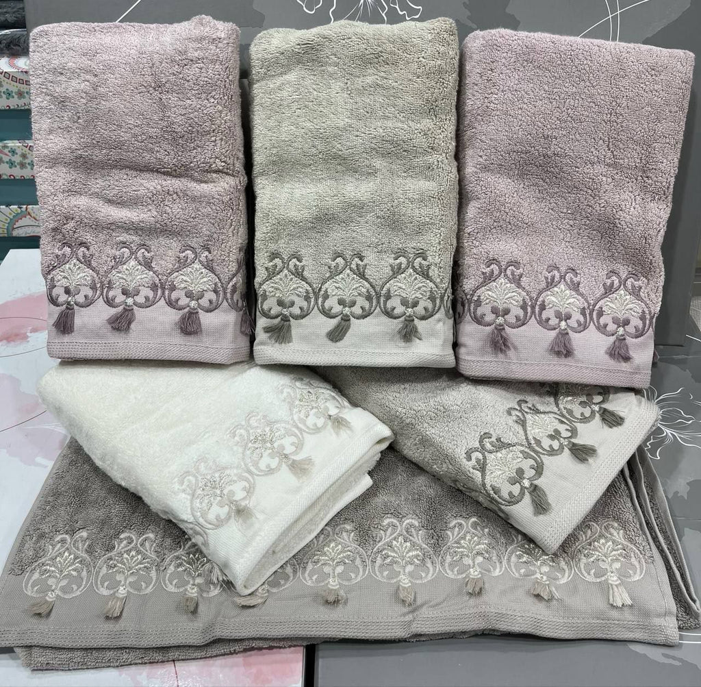 Pupilla Hira Turkish Face Towel Set – 6 Pieces