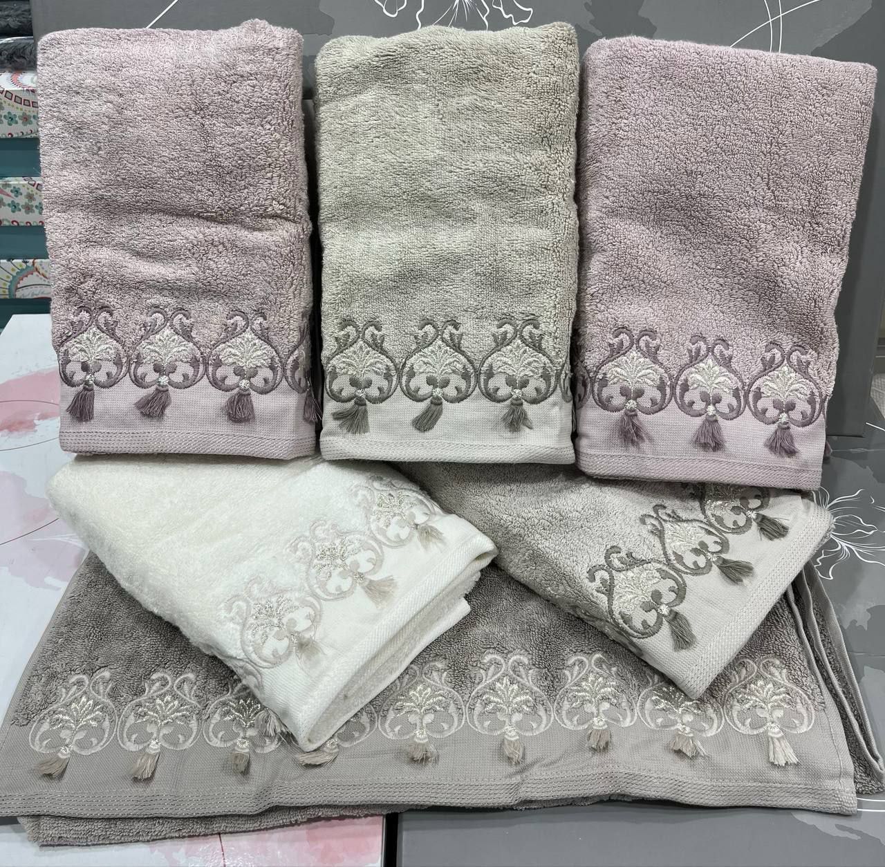 Pupilla Hira Turkish Face Towel Set – 6 Pieces