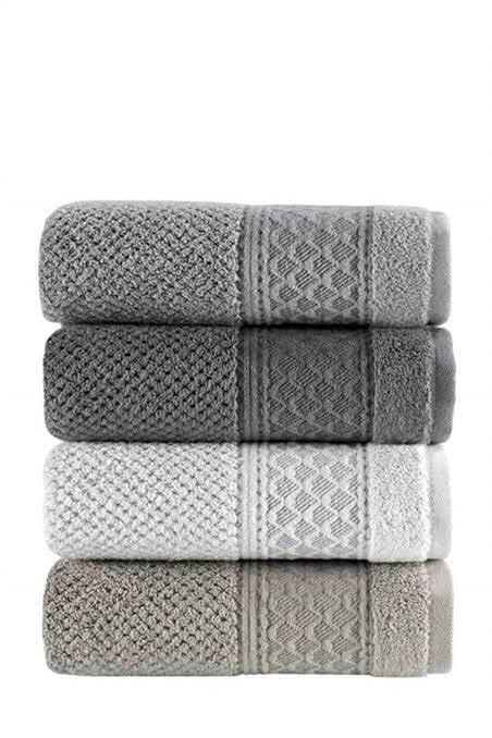 Pupilla Prag Turkish Bath Towel Set – 4 Pieces (100% Heavy Cotton)