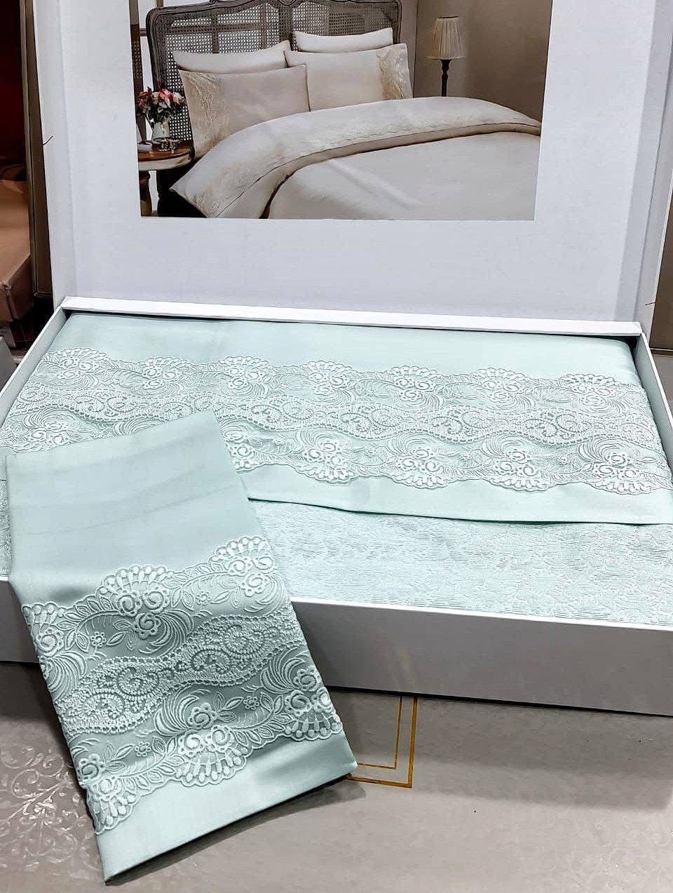 GELIN HOME 6-Piece Premium Bed Set with Guipure
