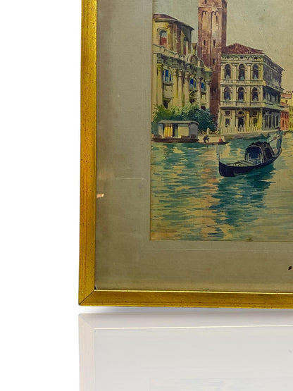 Vittorio Rappini (Italian, 1877–1939) – Venetian Canal Scene tableaux