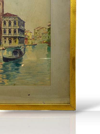 Vittorio Rappini (Italian, 1877–1939) – Venetian Canal Scene tableaux