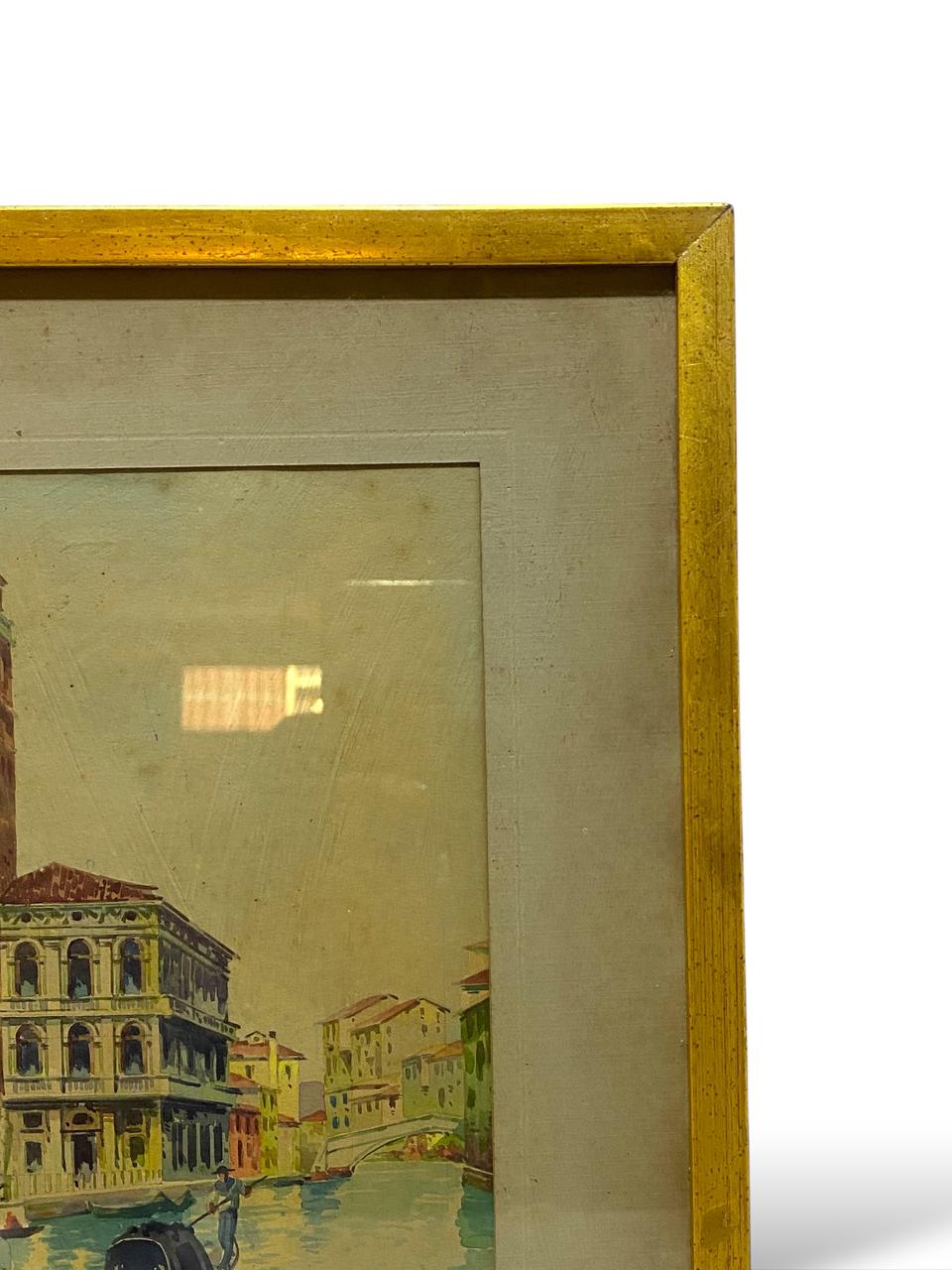 Vittorio Rappini (Italian, 1877–1939) – Venetian Canal Scene tableaux