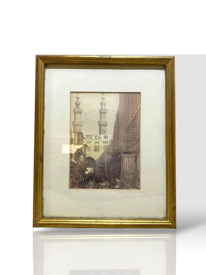 David Roberts – Offset Lithograph of a Minaret tableaux