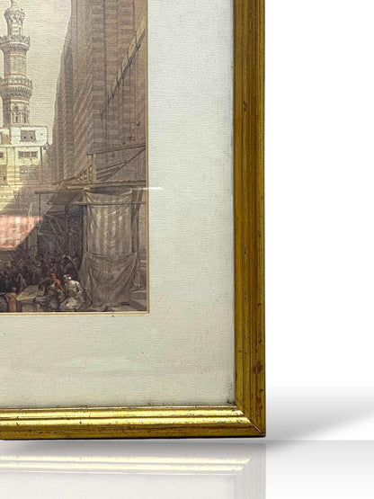 David Roberts – Offset Lithograph of a Minaret tableaux