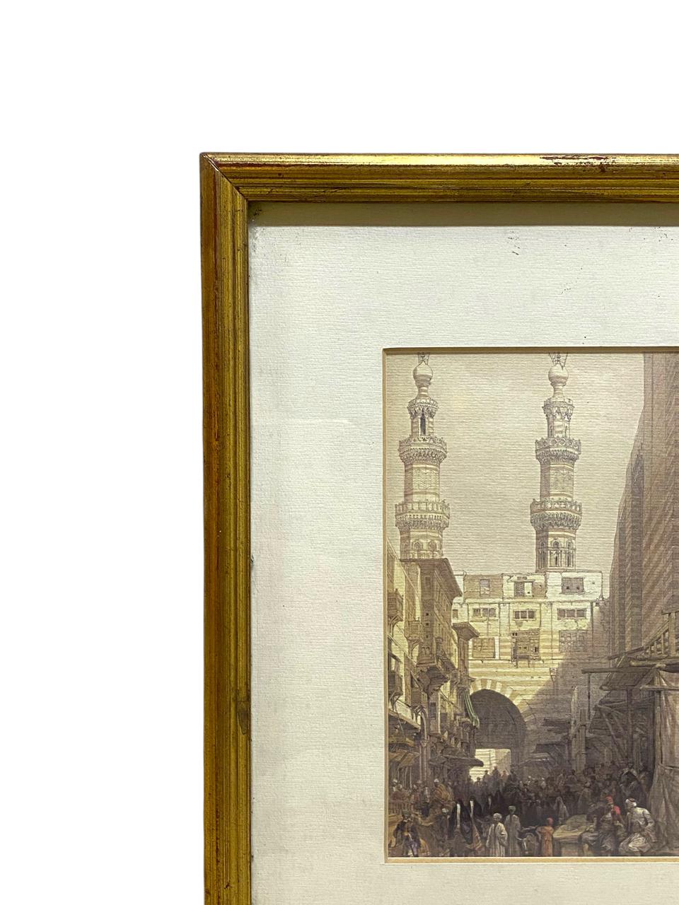 David Roberts – Offset Lithograph of a Minaret tableaux