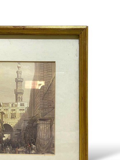 David Roberts – Offset Lithograph of a Minaret tableaux