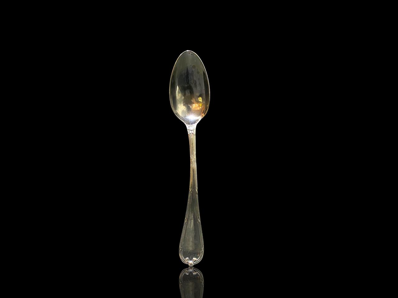 Set of 6 Original Christofle Spoons – Silver-Plated Cloisonné Work