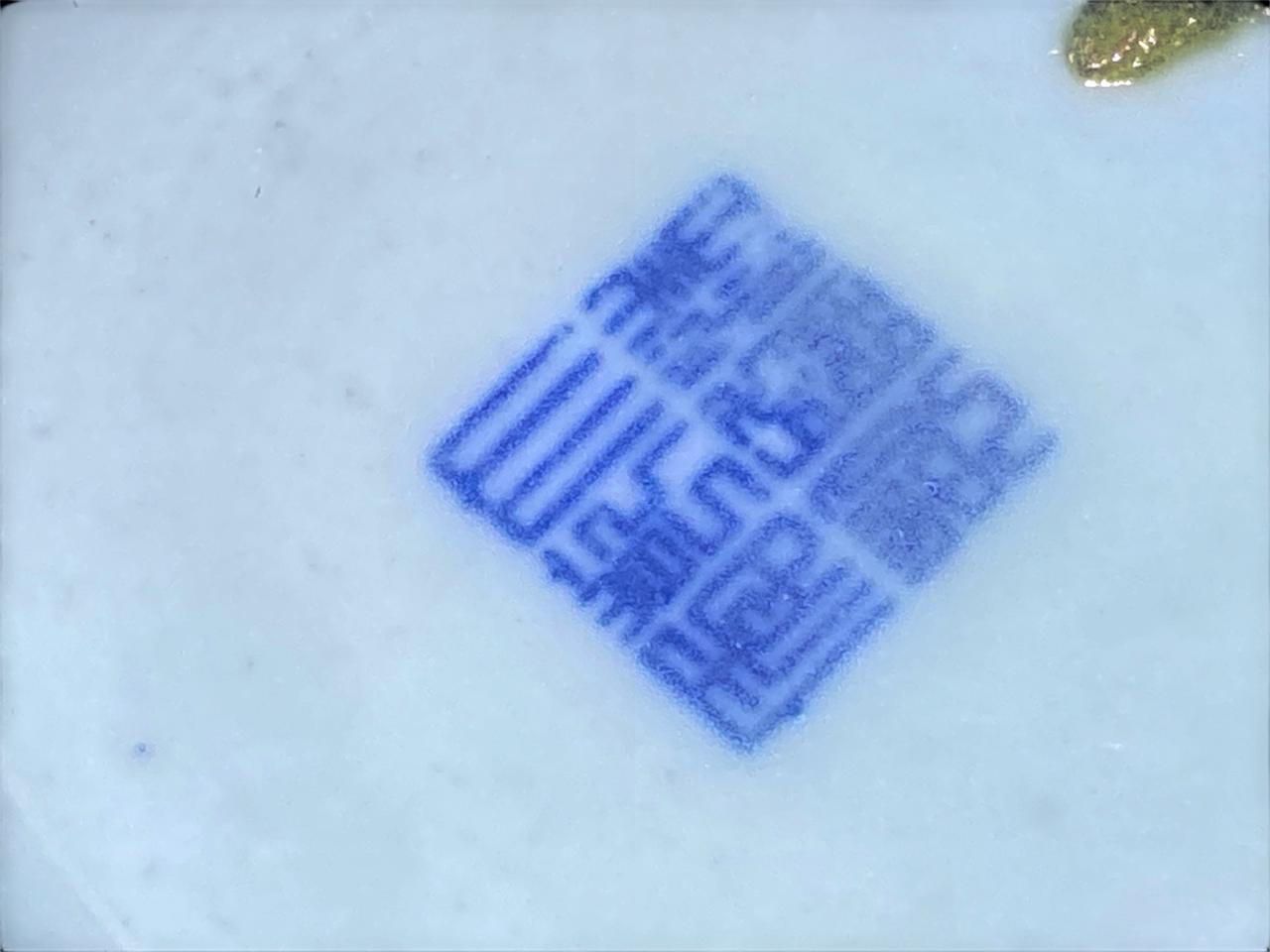 Hand-Painted Blue Chinese Lidded Potiche – Marked