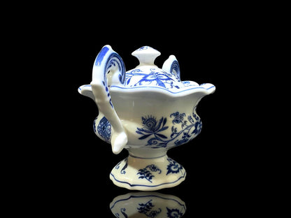Blue Danube Japanese Lidded Sugar Bowl – Hand-Painted Export Piece