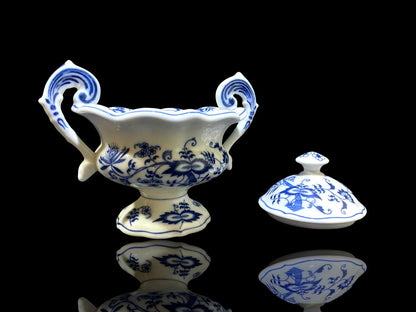 Blue Danube Japanese Lidded Sugar Bowl – Hand-Painted Export Piece