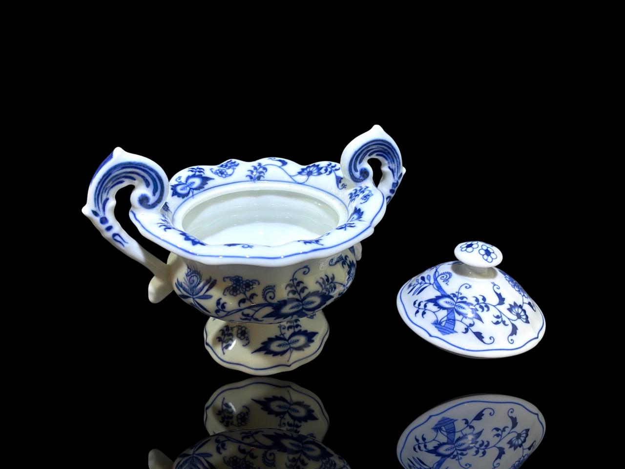Blue Danube Japanese Lidded Sugar Bowl – Hand-Painted Export Piece