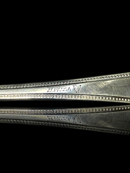 Set of 12 Original German Alpacca Dessert Forks