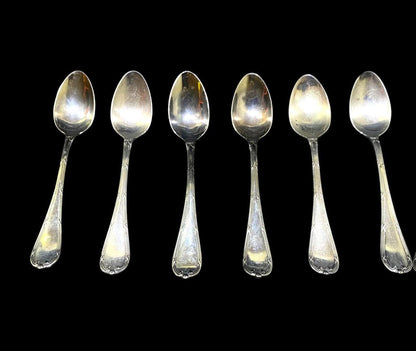 Set of 6 Original Christofle Spoons – Silver-Plated Cloisonné Work