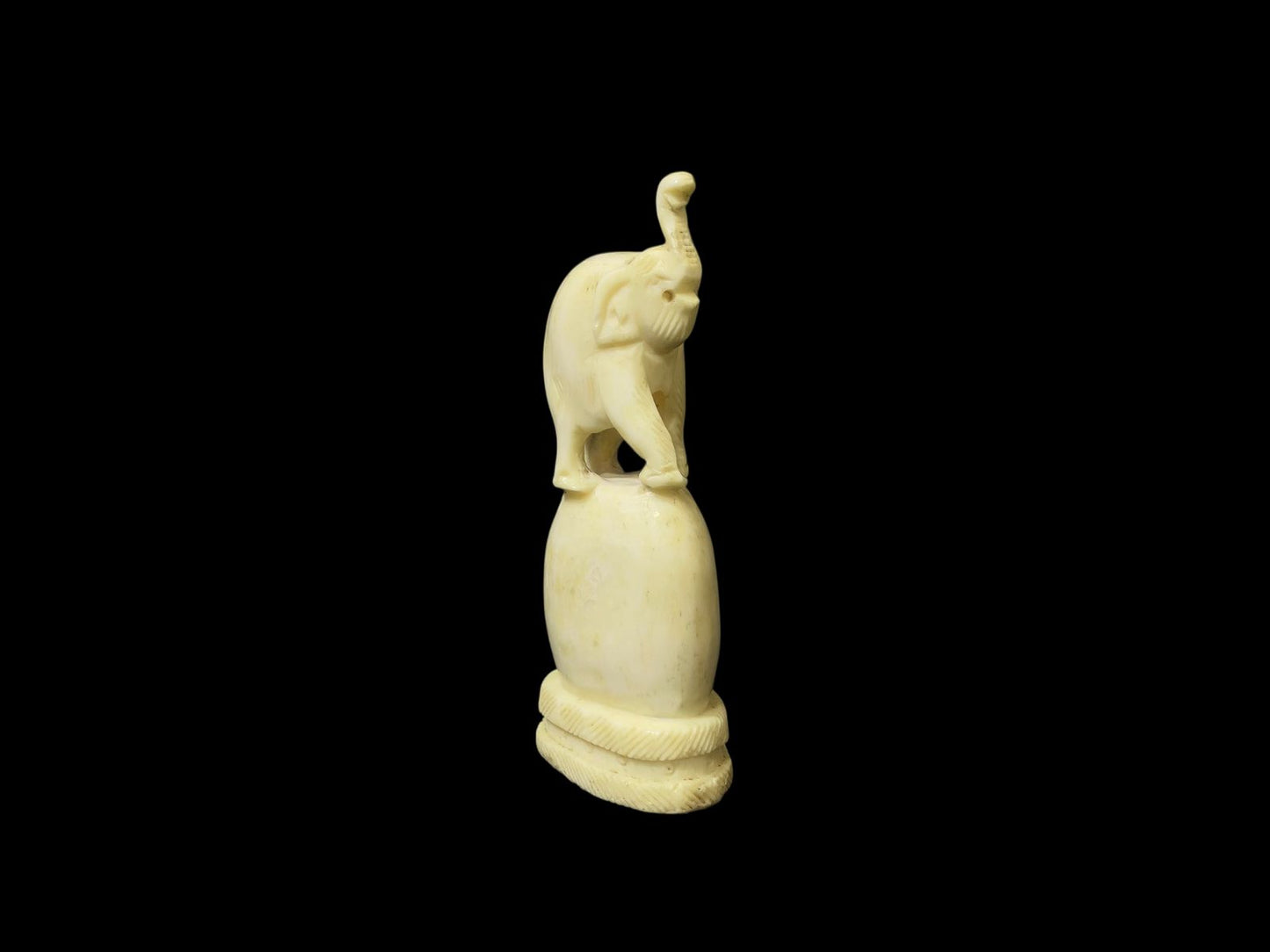 Authentic Antique French Natural Ivory Statue – Fully Hand-Carved with Fine Details