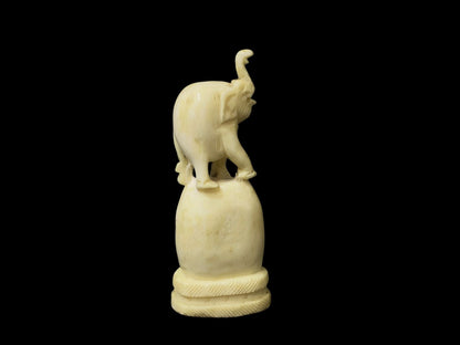Authentic Antique French Natural Ivory Statue – Fully Hand-Carved with Fine Details