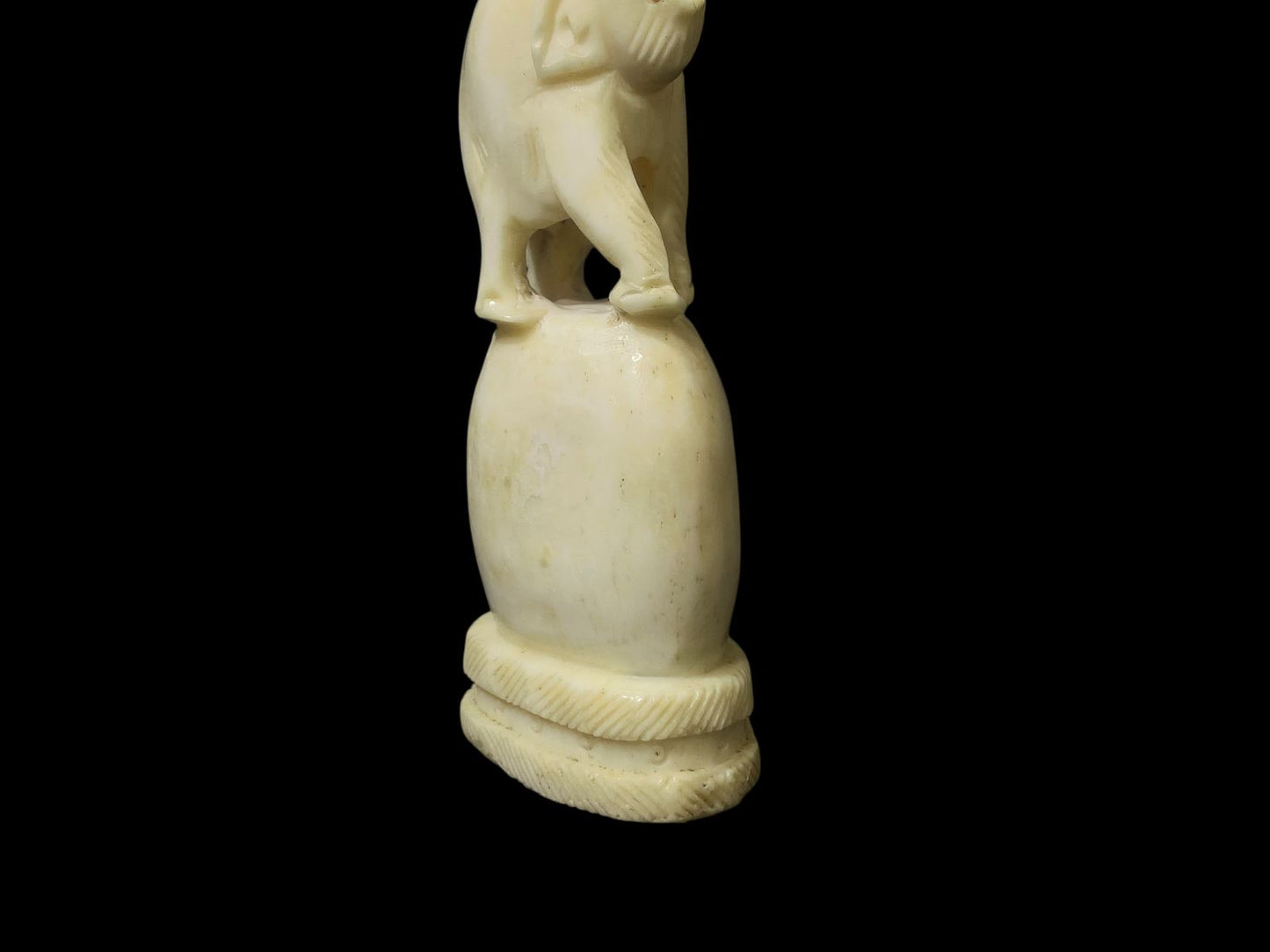 Authentic Antique French Natural Ivory Statue – Fully Hand-Carved with Fine Details