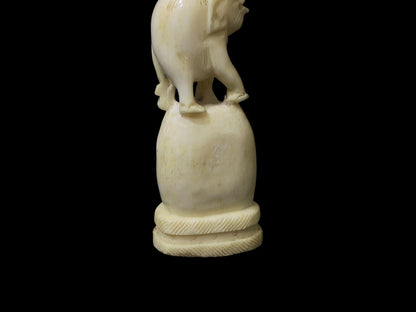 Authentic Antique French Natural Ivory Statue – Fully Hand-Carved with Fine Details