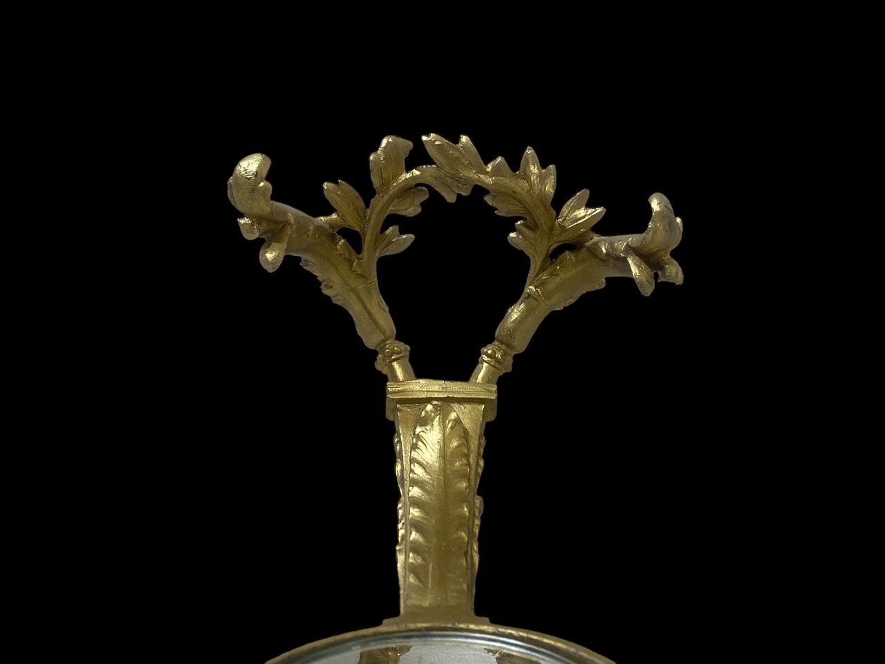 Authentic 19th Century Antique French Centerpiece – Solid Bronze with Hand-Engraved Details & Mirrored Top